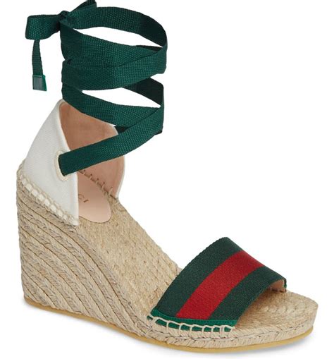 gucci wedges green|wedge Gucci sandals women.